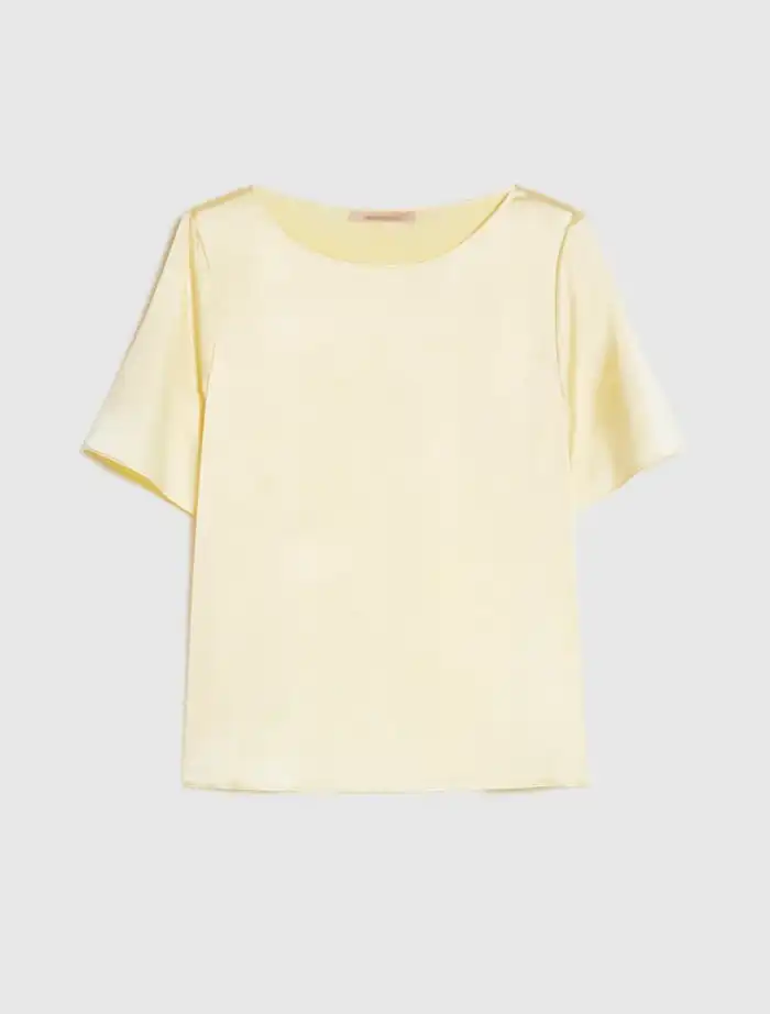 PENNY BLACK Silk satin T-shirt Soft Yellow - Image 4