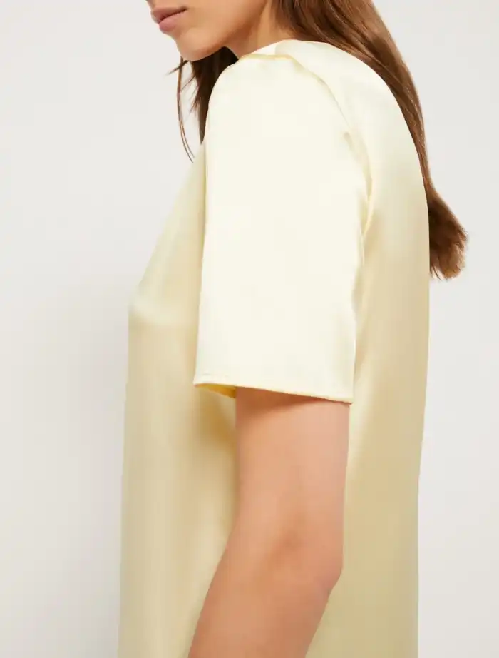 PENNY BLACK Silk satin T-shirt Soft Yellow - Image 3