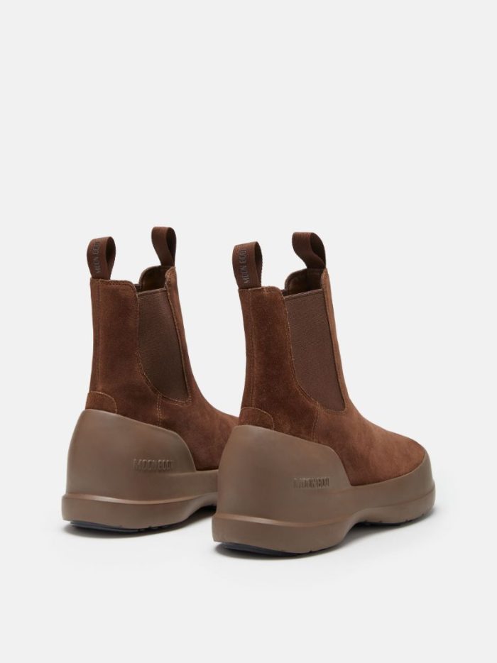 MOON BOOT Luna brown suede chelsea boots Brown - Image 2