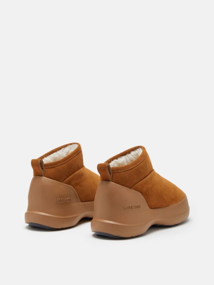 MOON BOOT Luna low suede boots Camel - Image 2