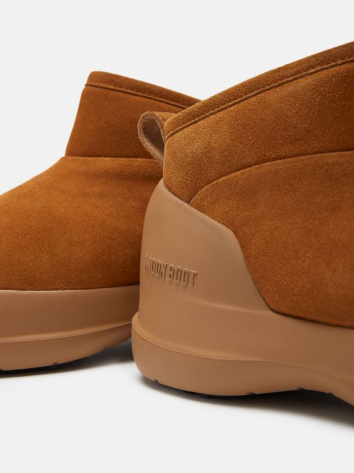 MOON BOOT Luna low suede boots Camel - Image 3