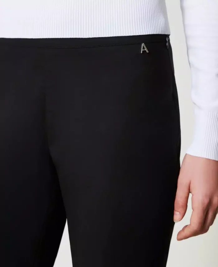 ACTITUDE Poplin trousers with zip Black - Image 4