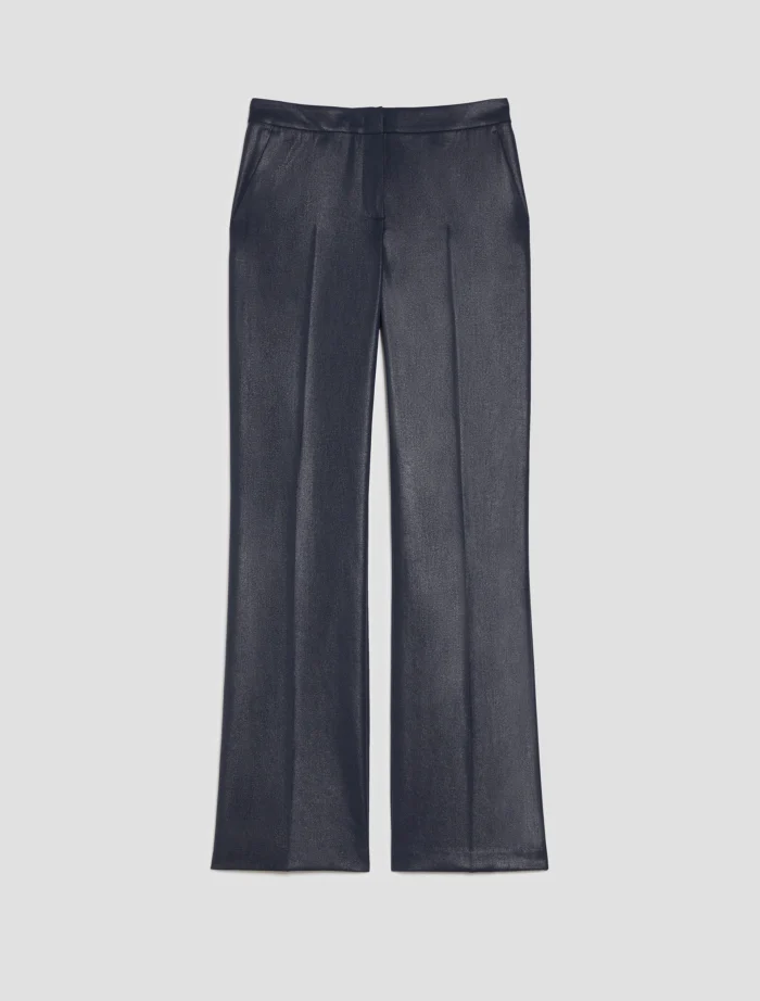 PENNY BLACK Laminated fit-and-flare trousers Navy - Image 6