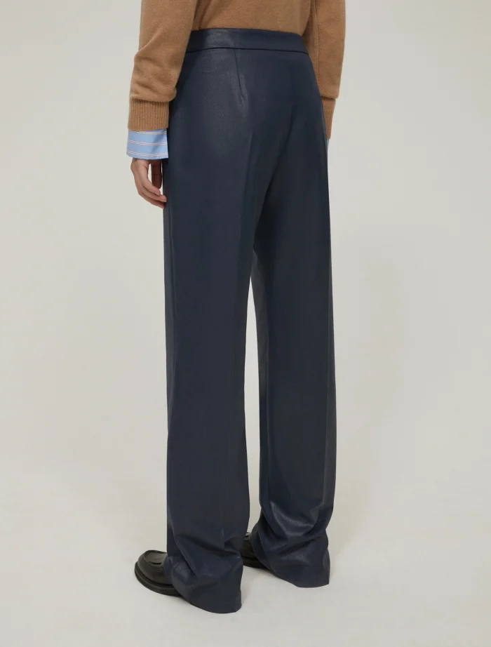 PENNY BLACK Laminated fit-and-flare trousers Navy - Image 4