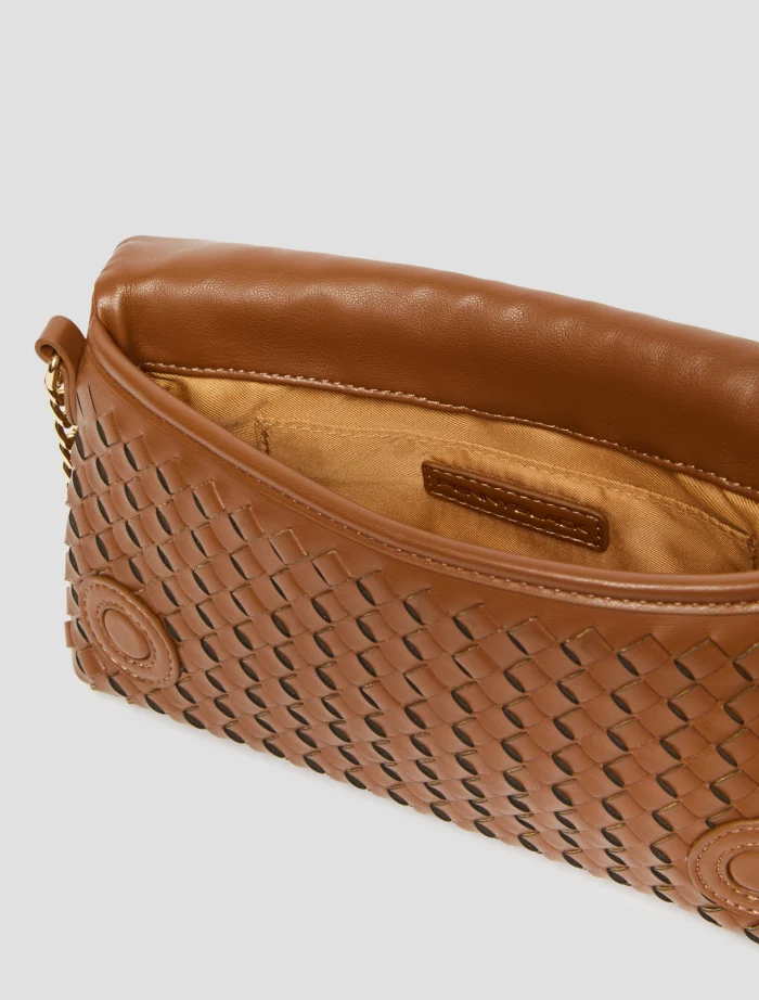 PENNY BLACK Woven pouch with shoulder strap Tobacco - Image 4