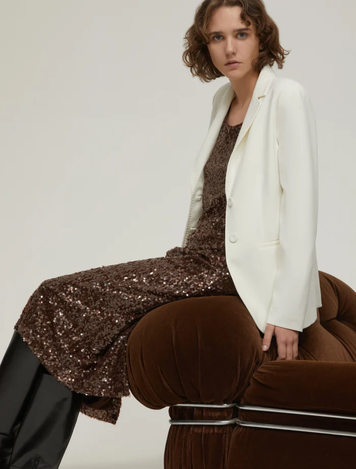 PENNY BLACK Sequin vest top Brown - Image 4