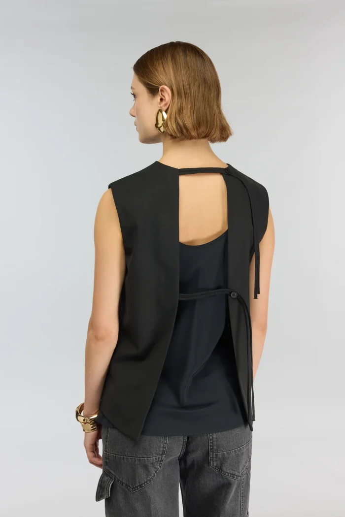 SEMICOUTURE  Waistcoat giannina  Black - Image 2