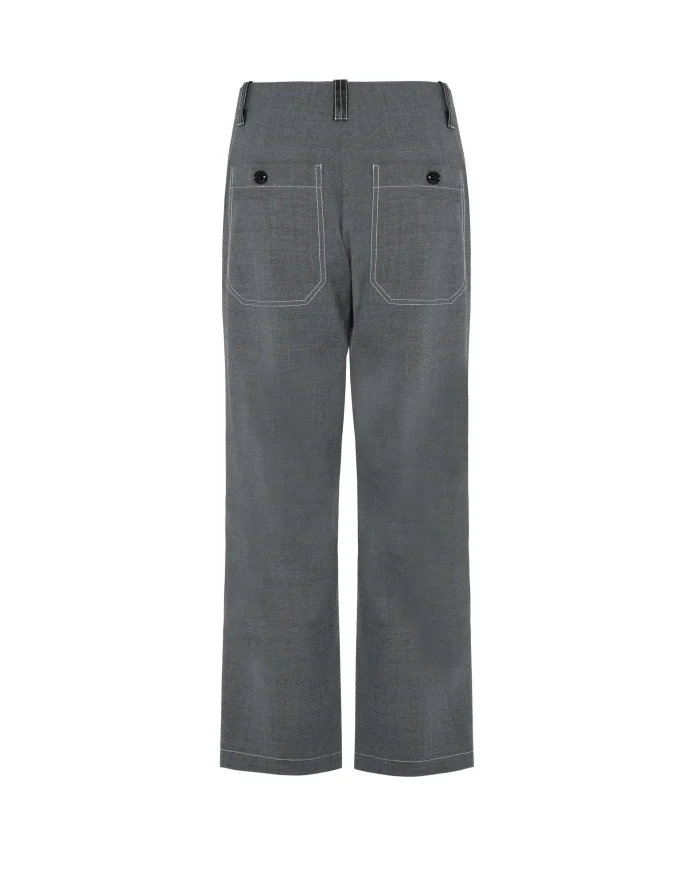 BEATRICE Patchwork pants Blue/grey - Image 4
