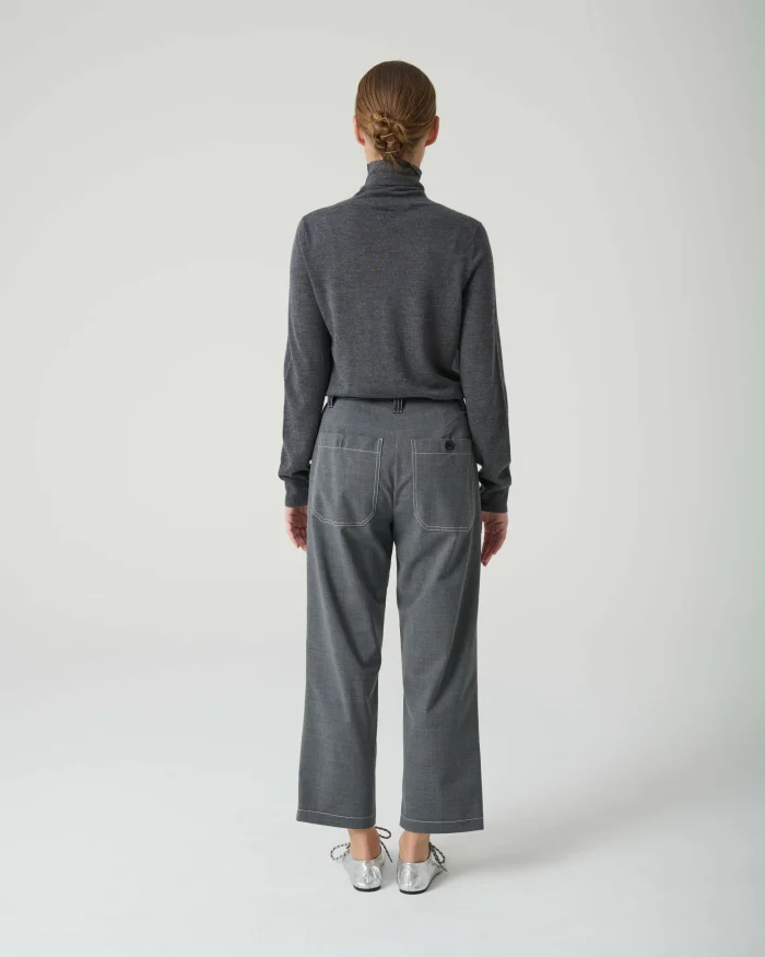 BEATRICE Patchwork pants Blue/grey - Image 2