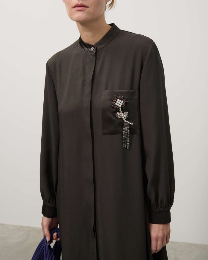 50336@3000x3000 BEATRICE Dress with application Grey - Image 2