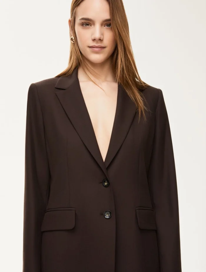 7046115102006-a-quark_normal i BLUES Figure skimming blazer Dark brown - Image 1