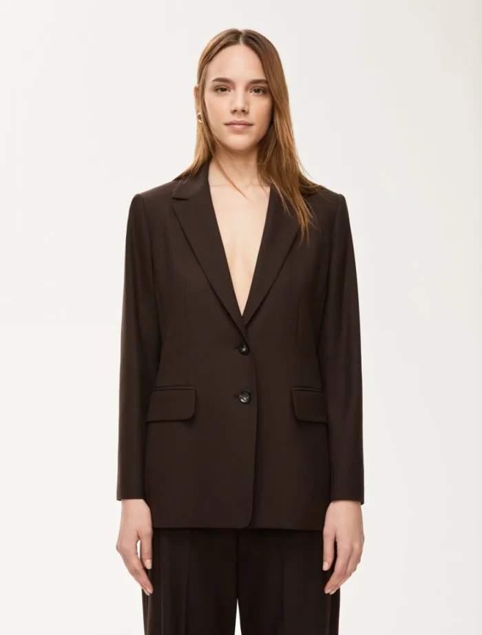 7046115102006-d-quark_normal i BLUES Figure skimming blazer Dark brown - Image 5