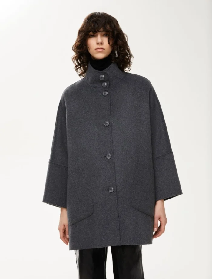 7086025102003-c-brunner_normal i BLUES Cape jacket Melange Grey - Image 3