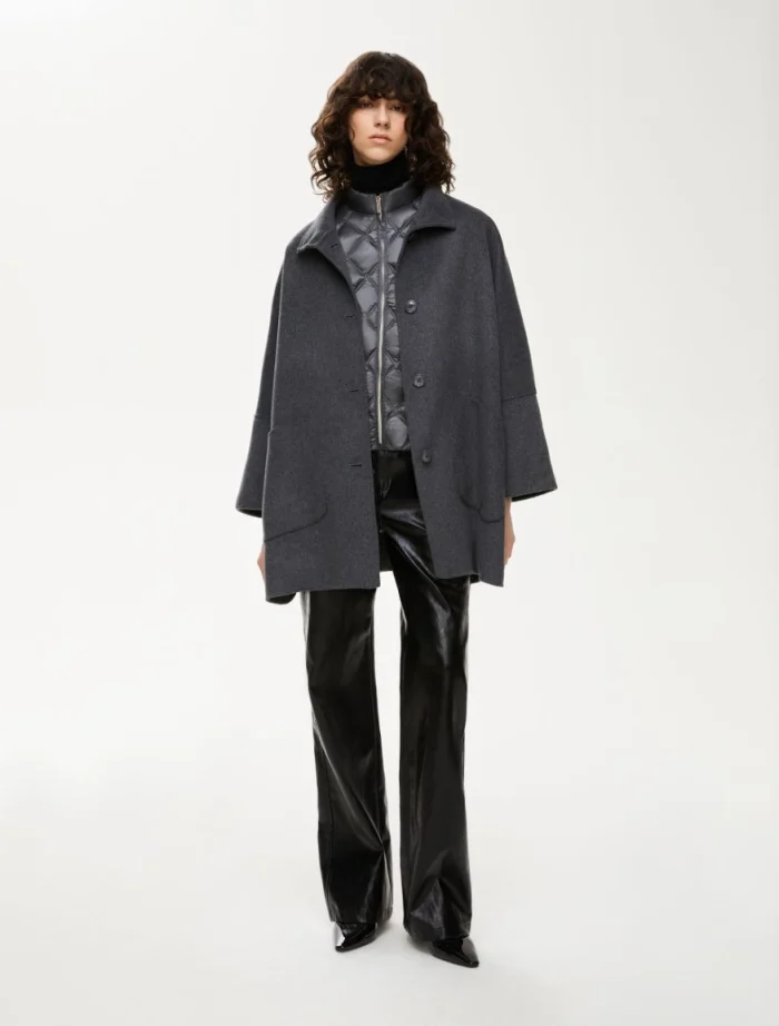 7086025102003-d-brunner_normal i BLUES Cape jacket Melange Grey - Image 4