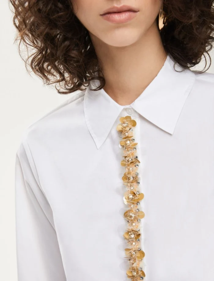 i BLUES Jewel-embroidered shirt White - Image 2