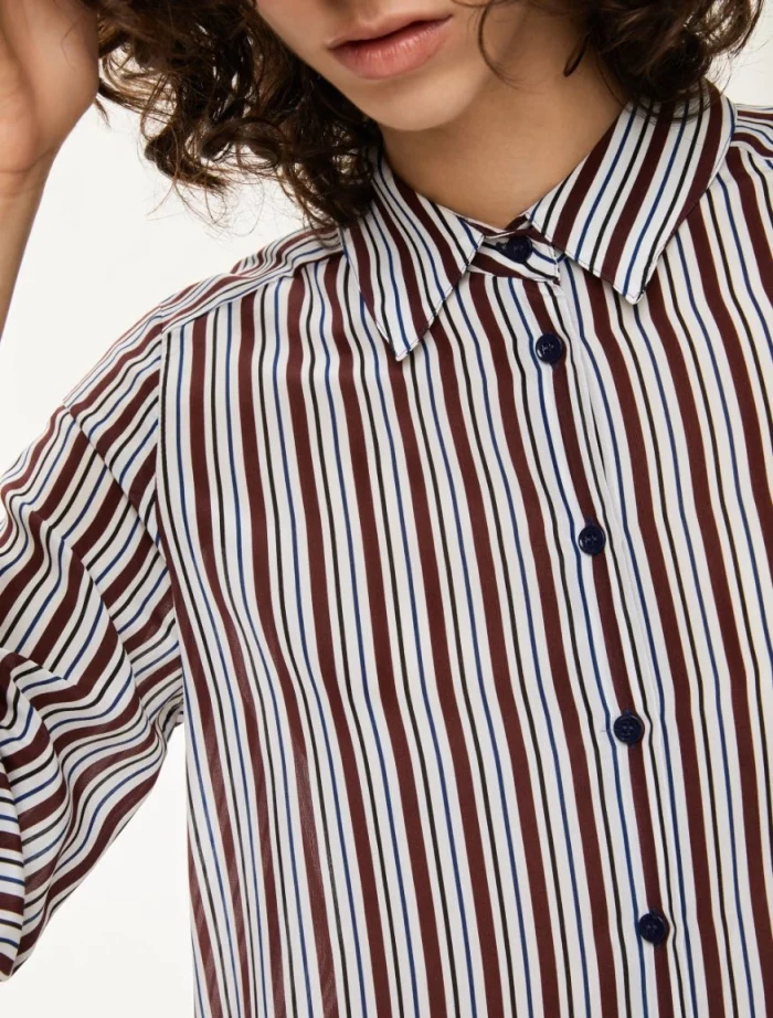 i BLUES Pure silk shirt Brown - Image 2