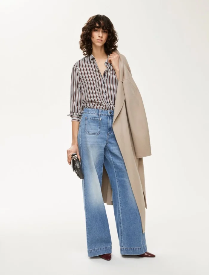 i BLUES Pure silk shirt Brown - Image 4