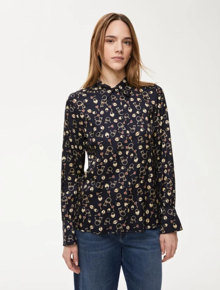 i BLUES Printed shirt Navy - Image 4
