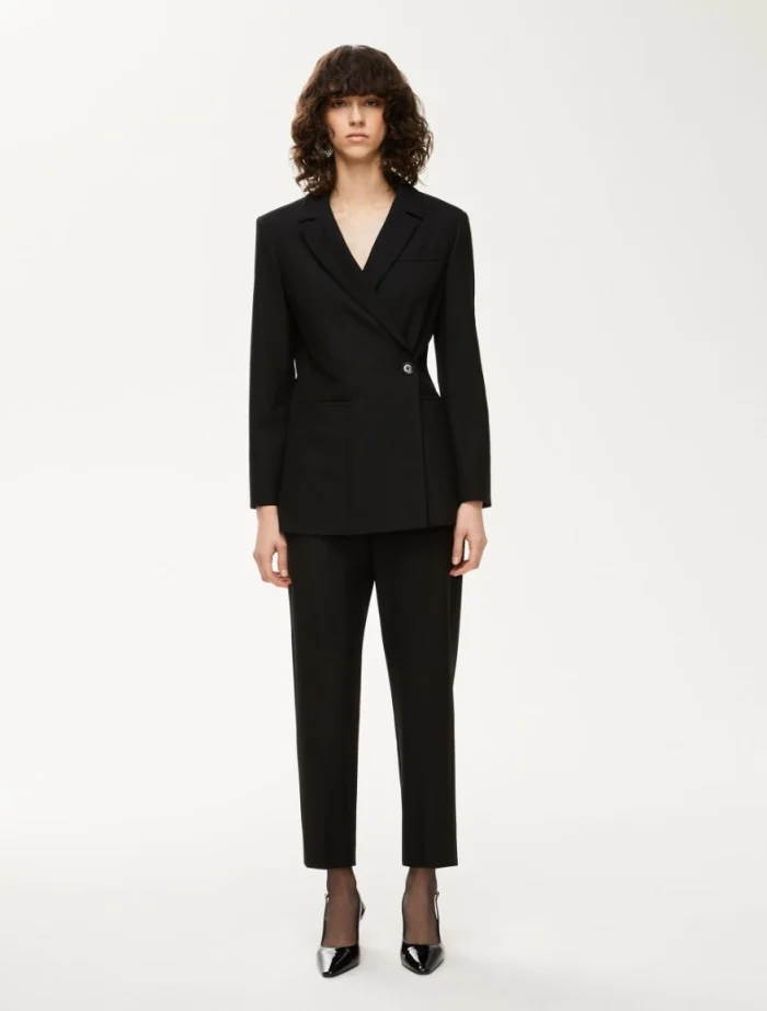 7136045102011-d-vivy_normal iBLUES Semi-fitted trousers Black - Image 1