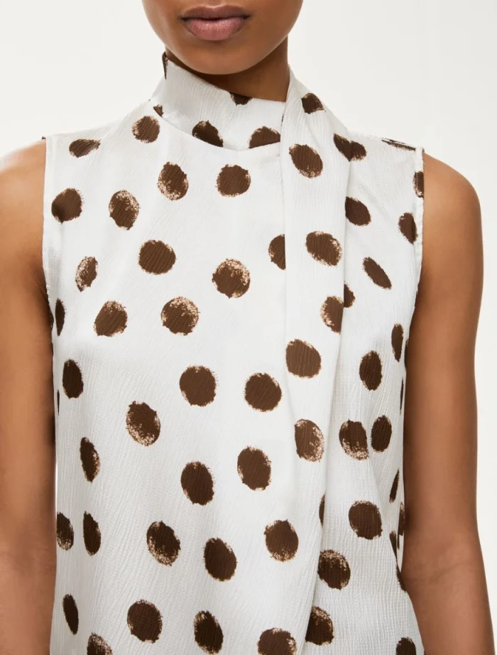 i BLUES Figure-skimming top Ivory - Image 3