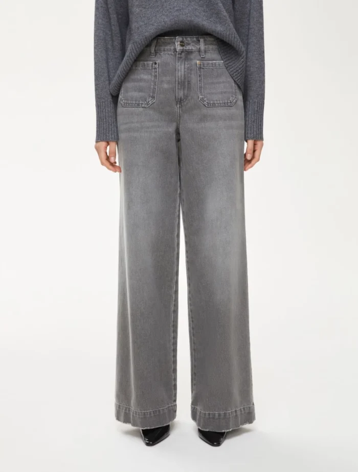 i BLUES Wide leg jeans Grey - Image 2