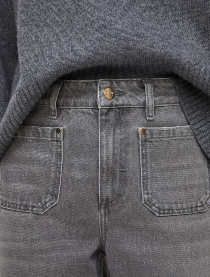 i BLUES Wide leg jeans Grey - Image 4