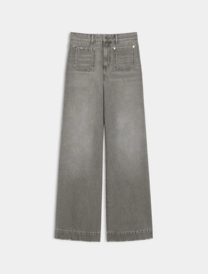 i BLUES Wide leg jeans Grey - Image 5