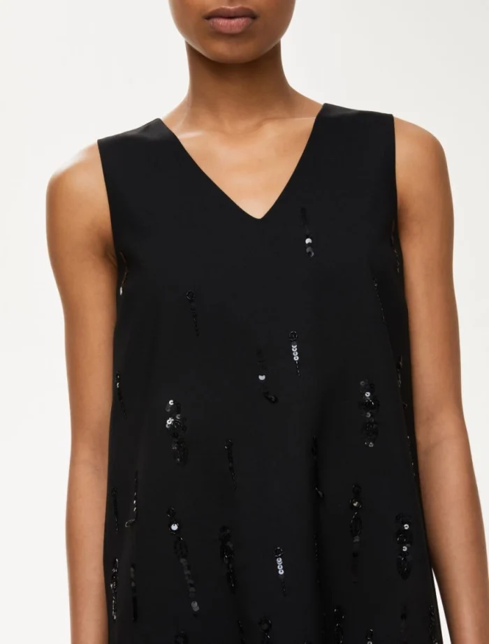 i BLUES Embroidered dress  Black - Image 2