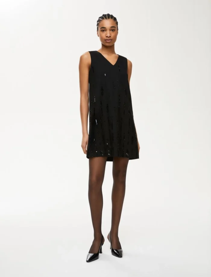 i BLUES Embroidered dress  Black - Image 4