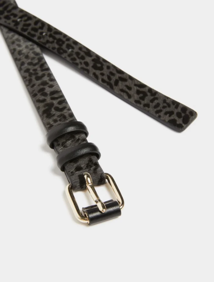 i BLUES Leather belt Grey - Image 2