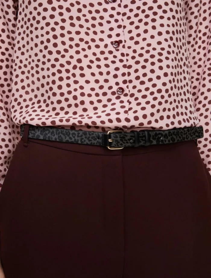 i BLUES Leather belt Grey - Image 3