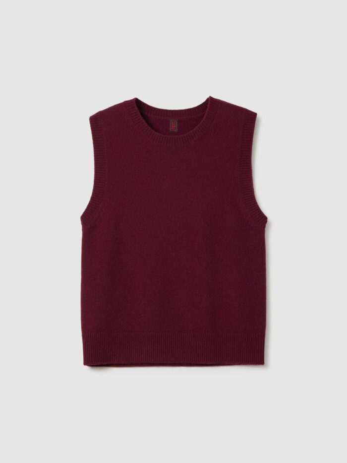 STEFANEL Burgundy wool blend tank top regular fit - Image 6