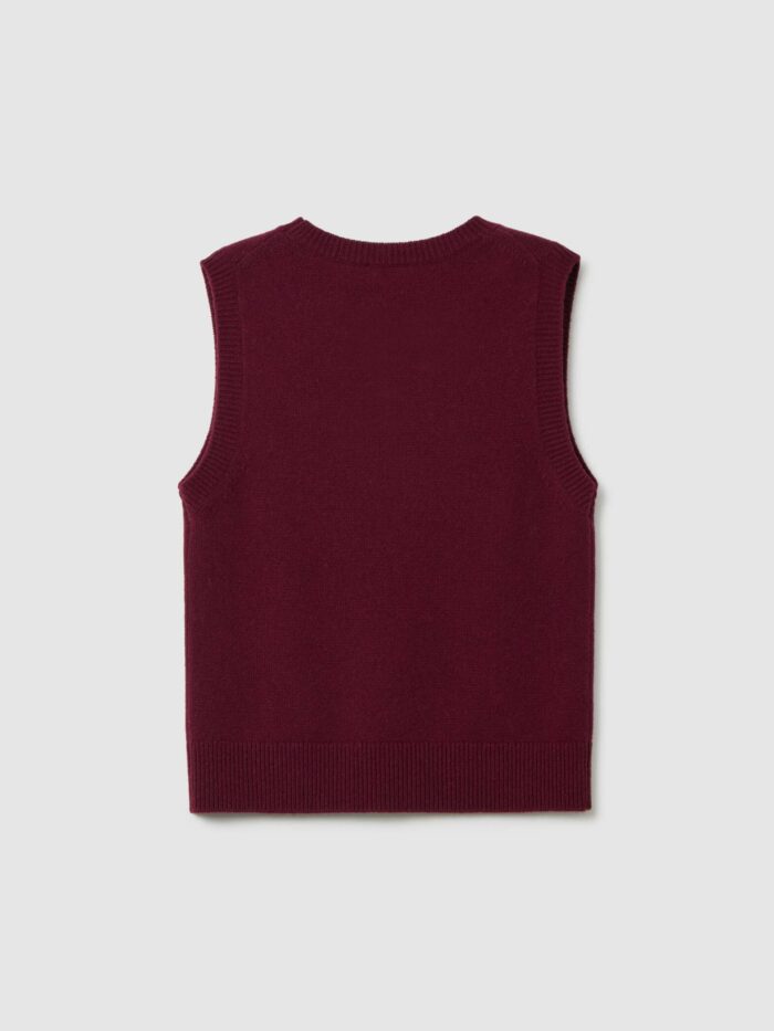 STEFANEL Burgundy wool blend tank top regular fit - Image 7