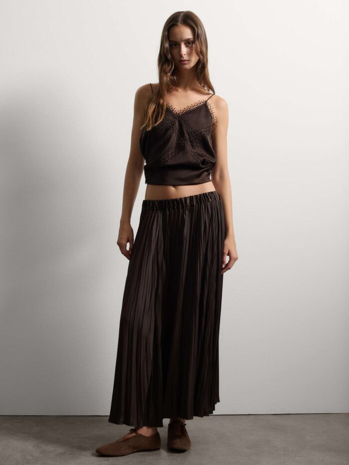 STEFANEL Brown Slim Fit Pure Viscose Blouse - Image 3