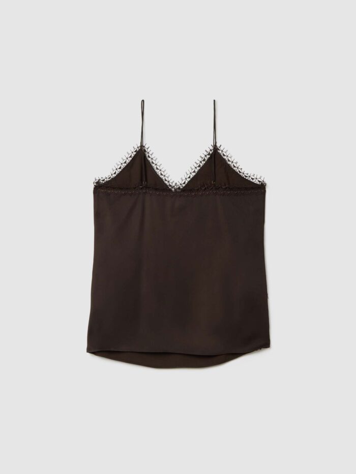 STEFANEL Brown Slim Fit Pure Viscose Blouse - Image 7