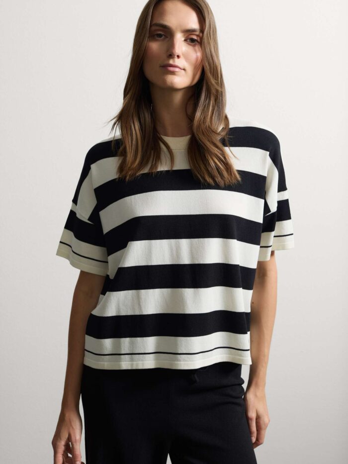 STEFANEL Multicolour viscose blend jumper in oversized fit - Image 1