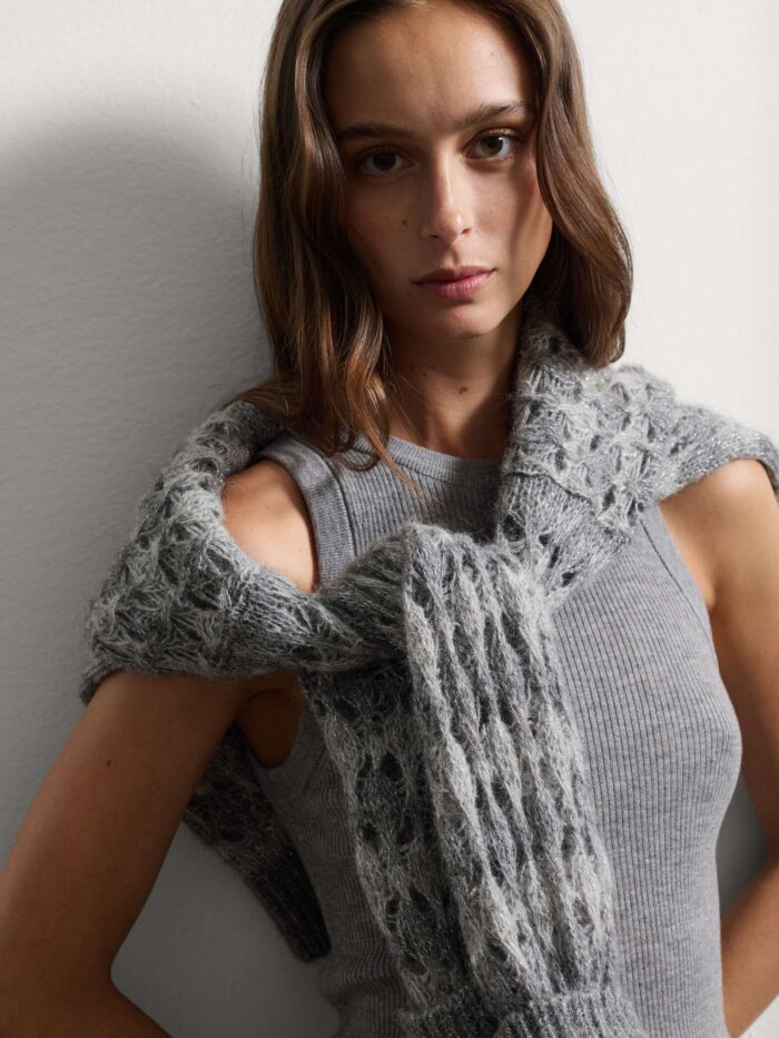 STEFANEL Grey wool blend regular fit vest - Image 3