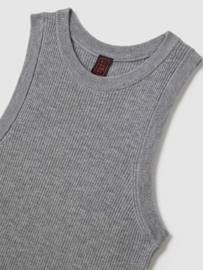 STEFANEL Grey wool blend regular fit vest - Image 4