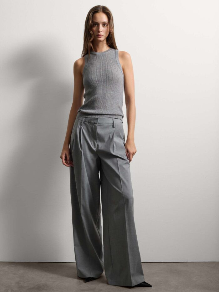 STEFANEL Grey wool blend regular fit vest - Image 2