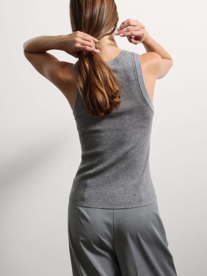 STEFANEL Grey wool blend regular fit vest - Image 5