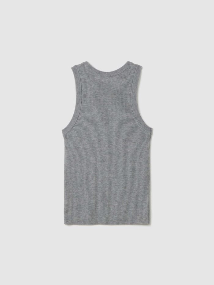 STEFANEL Grey wool blend regular fit vest - Image 7