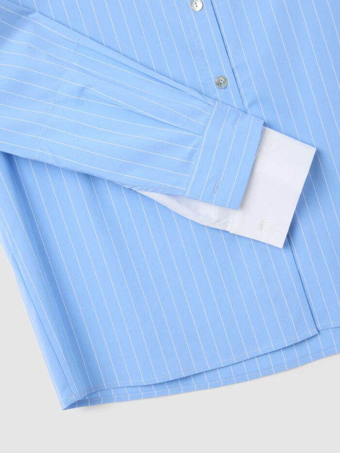 STEFANEL Multicolour Cotton Blend Regular Fit SIRT Soft Blue - Image 5