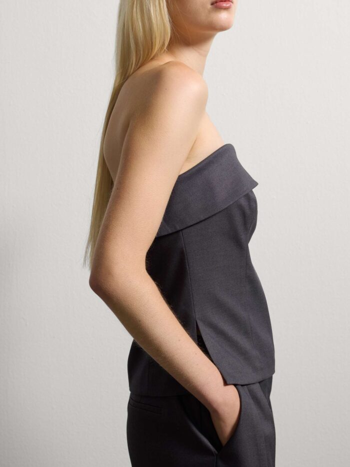 STEFANEL Grey wool blend top regular fit - Image 2