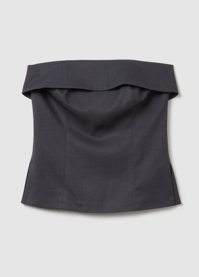 STEFANEL Grey wool blend top regular fit - Image 6