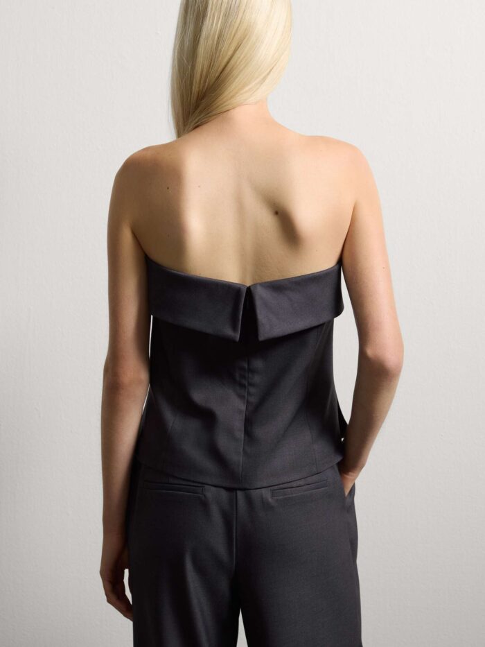 STEFANEL Grey wool blend top regular fit - Image 3