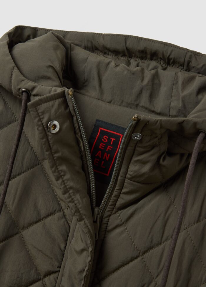 STEFANEL Regular fit green husky jacket - Image 4