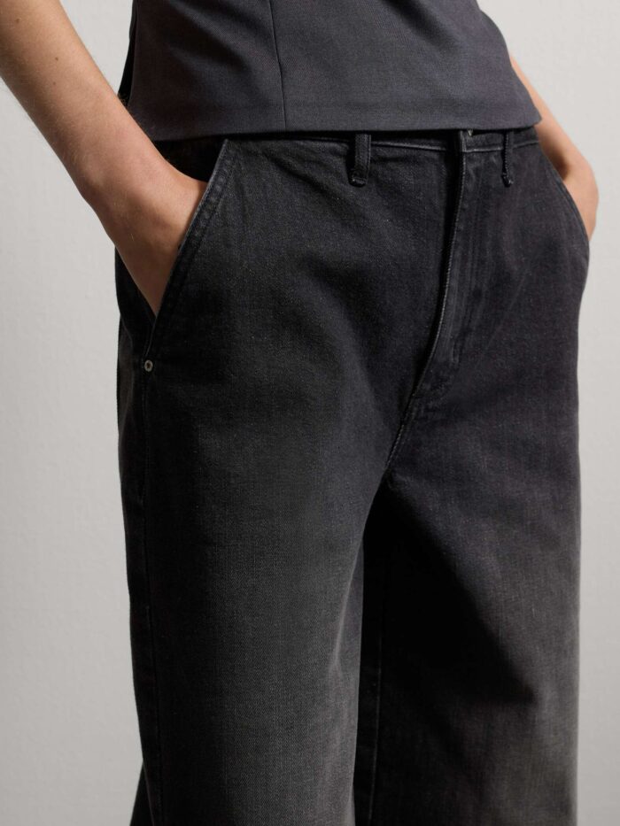 STEFANEL Black Stretch Cotton Baggy Jeans - Image 3