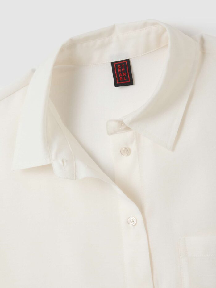 STEFANEL Classic White Shirt Regular Fit - Image 4
