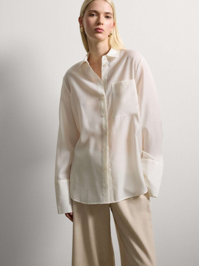 003567329_SF STEFANEL Classic White Shirt Regular Fit - Image 1