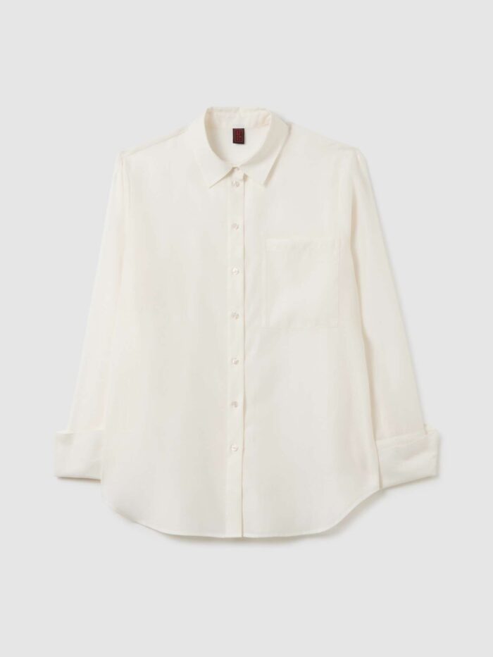 STEFANEL Classic White Shirt Regular Fit - Image 6
